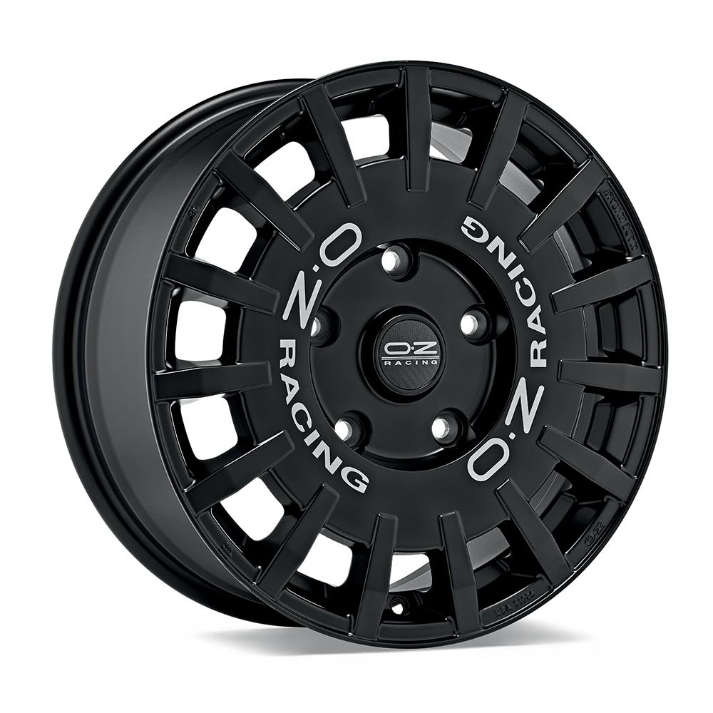 Jante OZ RALLY RACING VAN 7.5x18 pouces, entraxe 160, déport ET48, couleur NOIR MAT LETTRE ARGENT