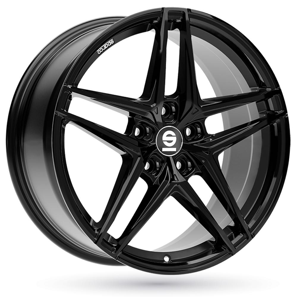 Jante SPARCO RECORD 8.5x19 pouces, entraxe 108, déport ET45, couleur NOIR BRILLANT 