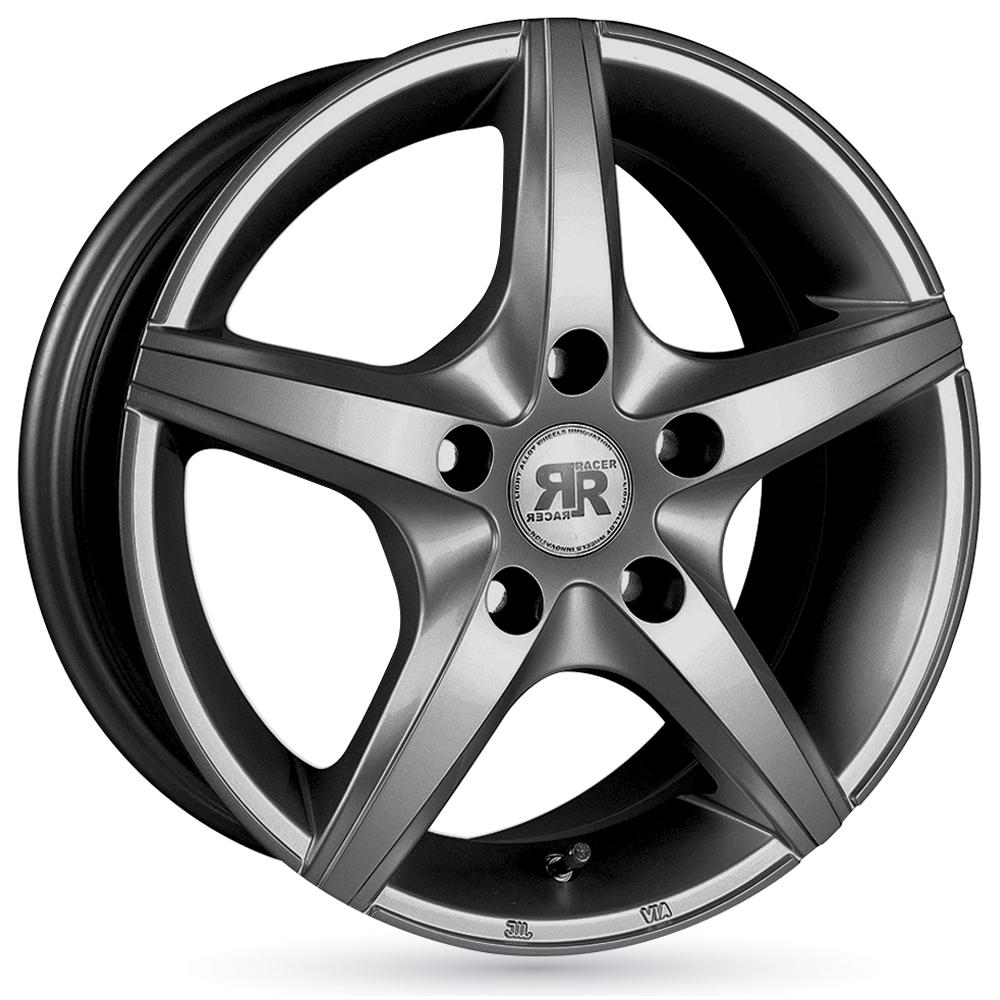 Jante RACER SNOW 7.5x17 pouces, entraxe 120, déport ET35, couleur GRIS