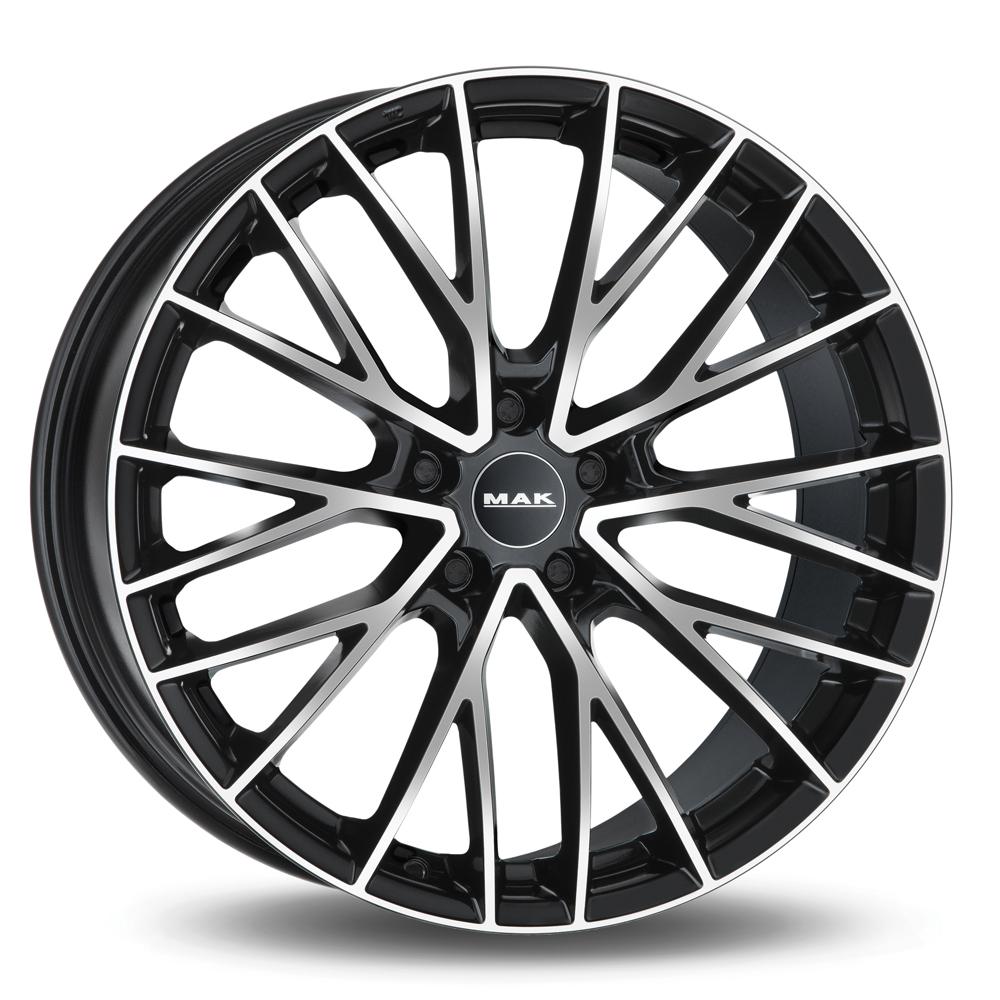 Jante MAK SPECIALE-D 11.5x22 pouces, entraxe 120, déport ET44, couleur NOIR FACE POLIE