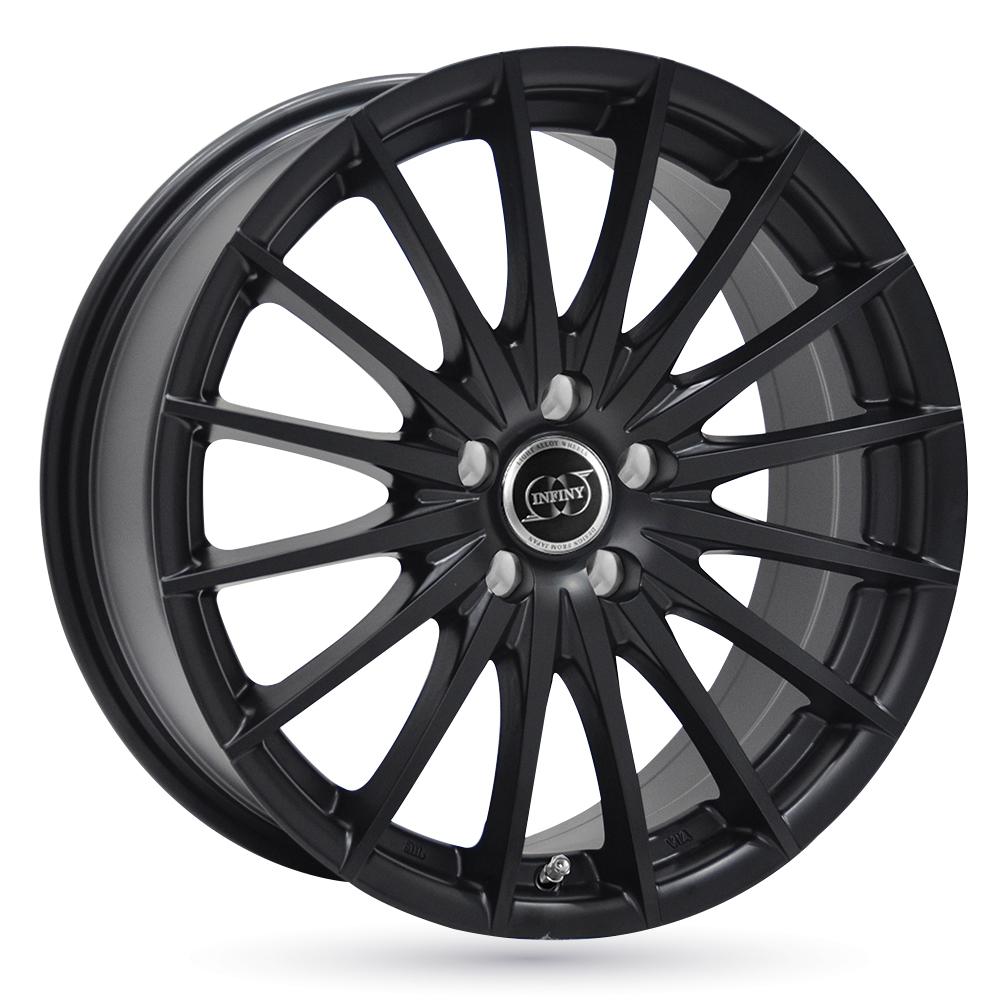 Jante INFINY SPEED 6x15 pouces, entraxe 100, déport ET35, couleur NOIR SATIN