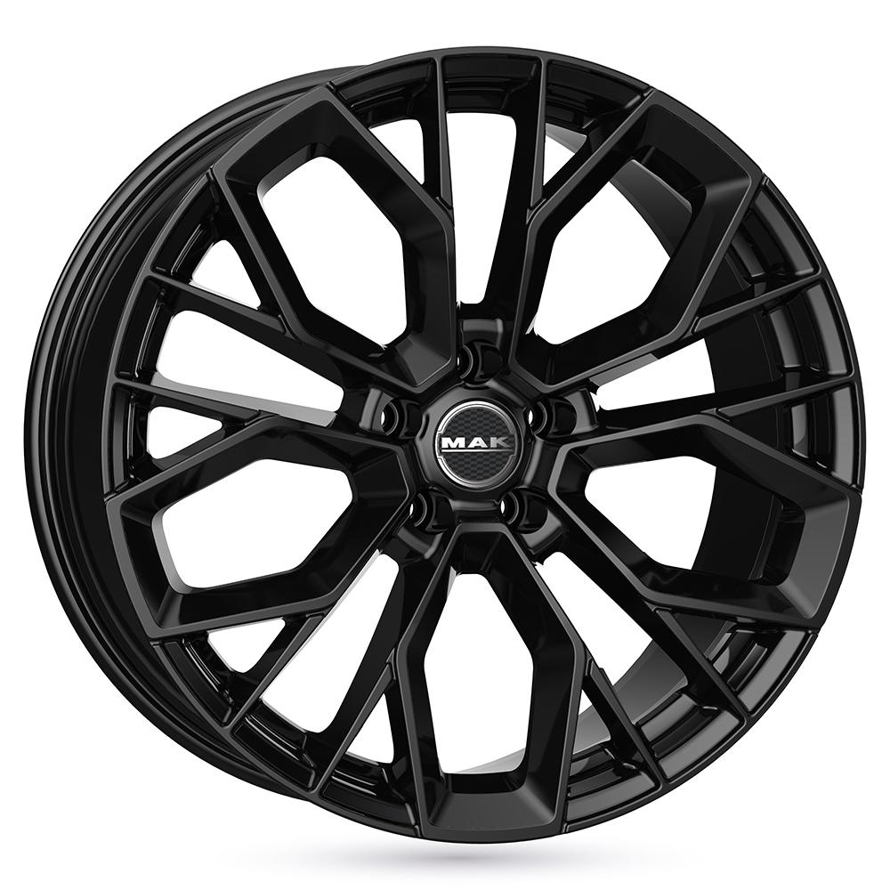 Jante MAK STILO-D 9.5x19 pouces, entraxe 112, déport ET20, couleur NOIR BRILLANT