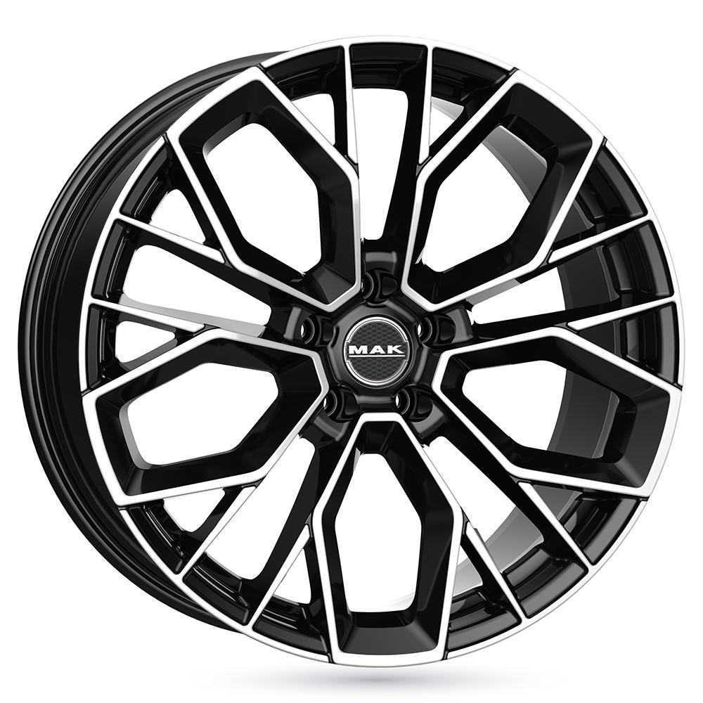 Jante MAK STILO-D 11.5x22 pouces, entraxe 112, déport ET40, couleur NOIR FACE POLIE