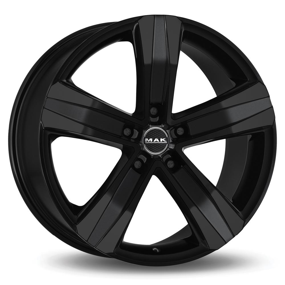 Jante MAK STONE5 T 7.5x18 pouces, entraxe 120, déport ET50, couleur NOIR BRILLANT