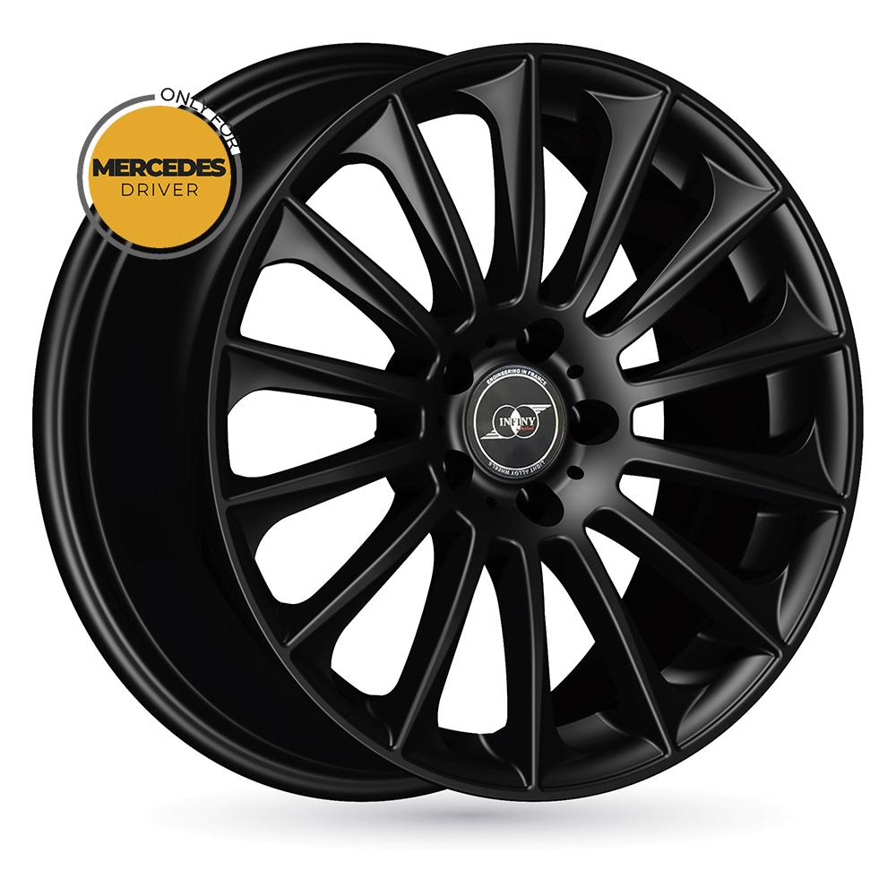 Jante INFINY INDIVIDUAL STUTTGART 8.5x19 pouces, entraxe 112, déport ET32, couleur NOIR BRILLANT 