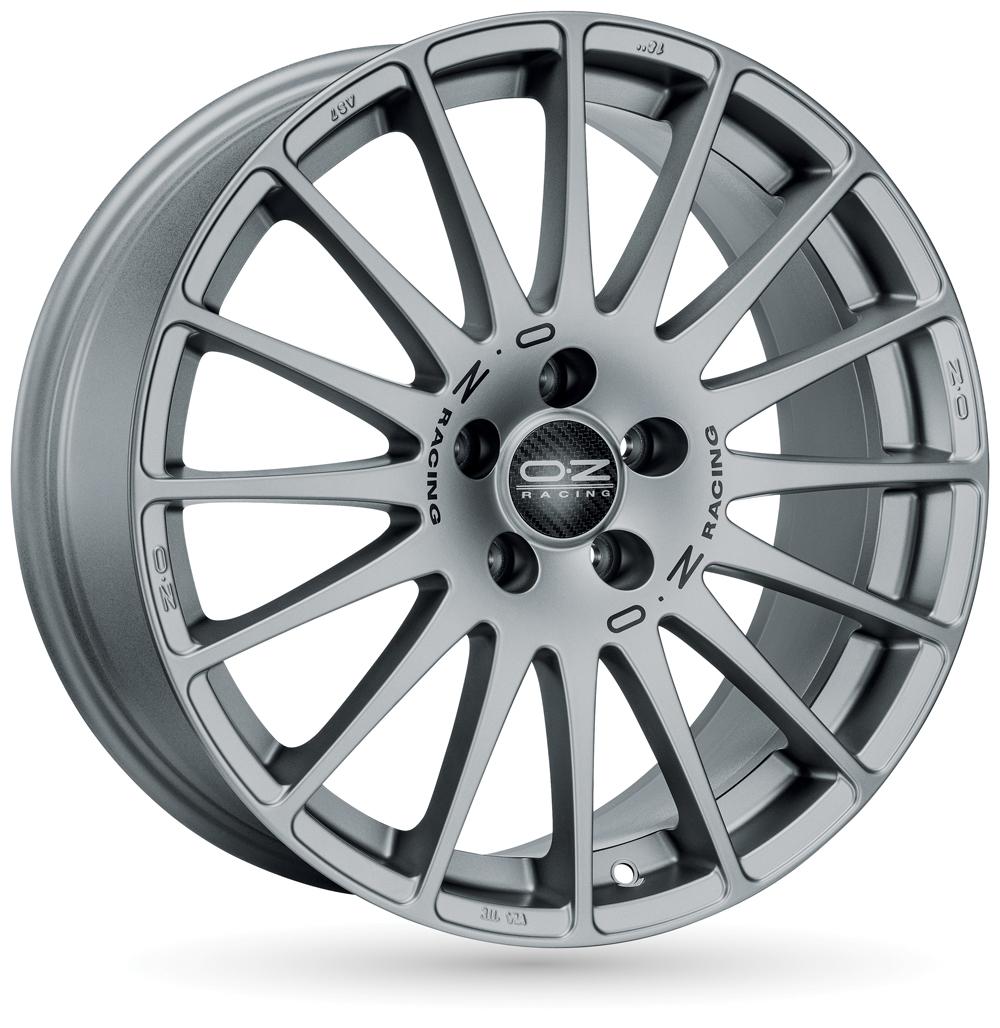 Jante OZ SUPERTURISMO GT 8x18 pouces, entraxe 114.3, déport ET40, couleur GRIS LETTRE NOIRE