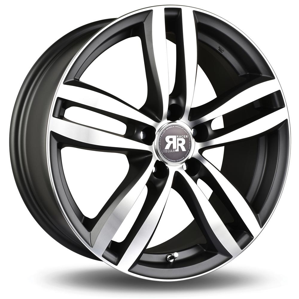 Jante RACER TARGET 6x16 pouces, entraxe 112, déport ET44, couleur GRIS FACE POLIE
