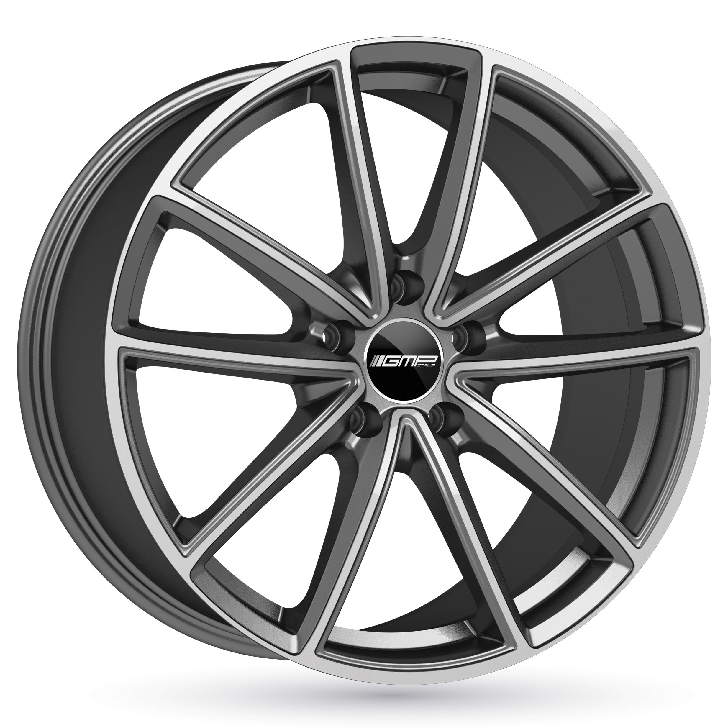 Jante GMP TITAN 9.5x20 pouces, entraxe 112, déport ET26, couleur GRIS FACE POLIE