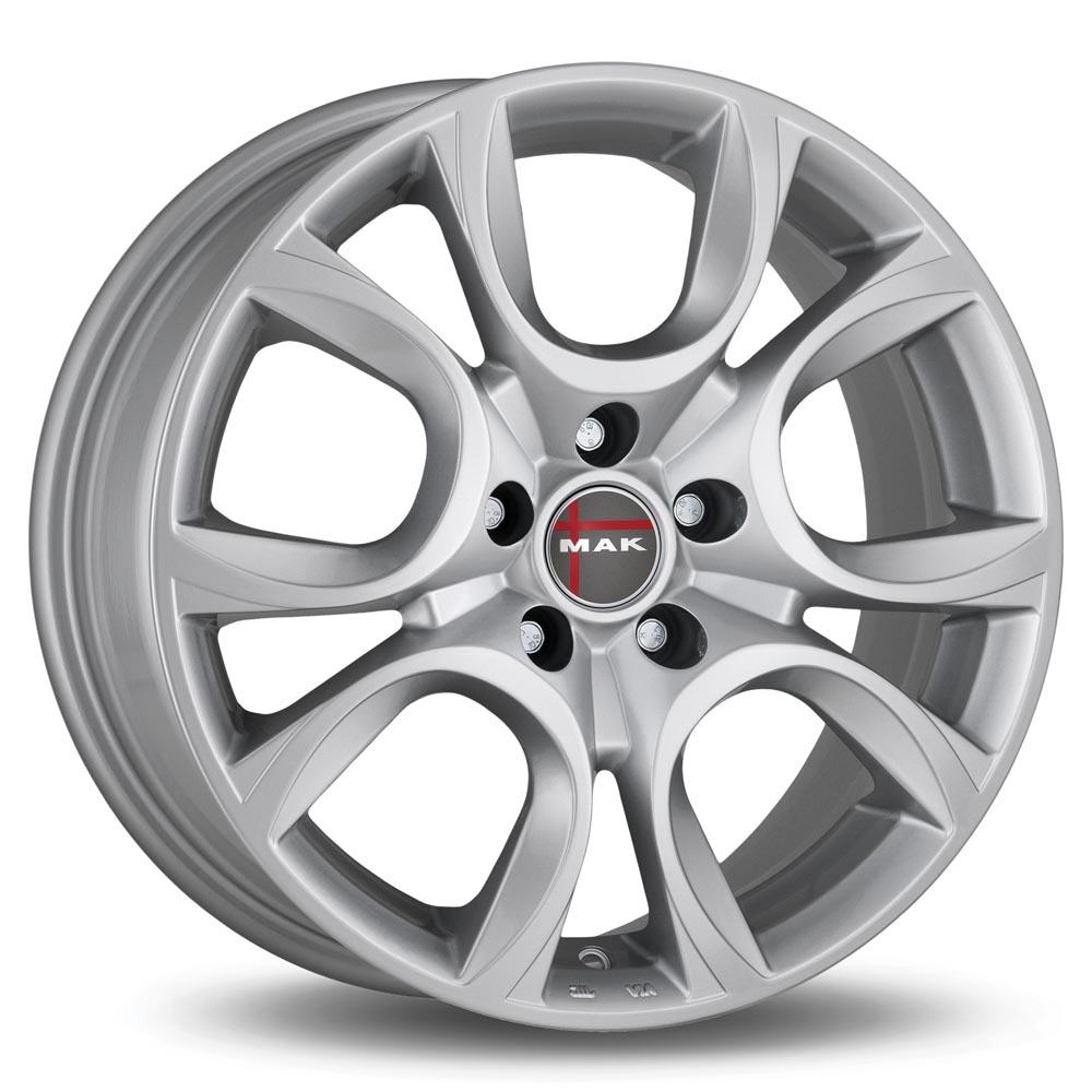 Jante MAK TORINO 6.5x16 pouces, entraxe 98, déport ET39, couleur ARGENT