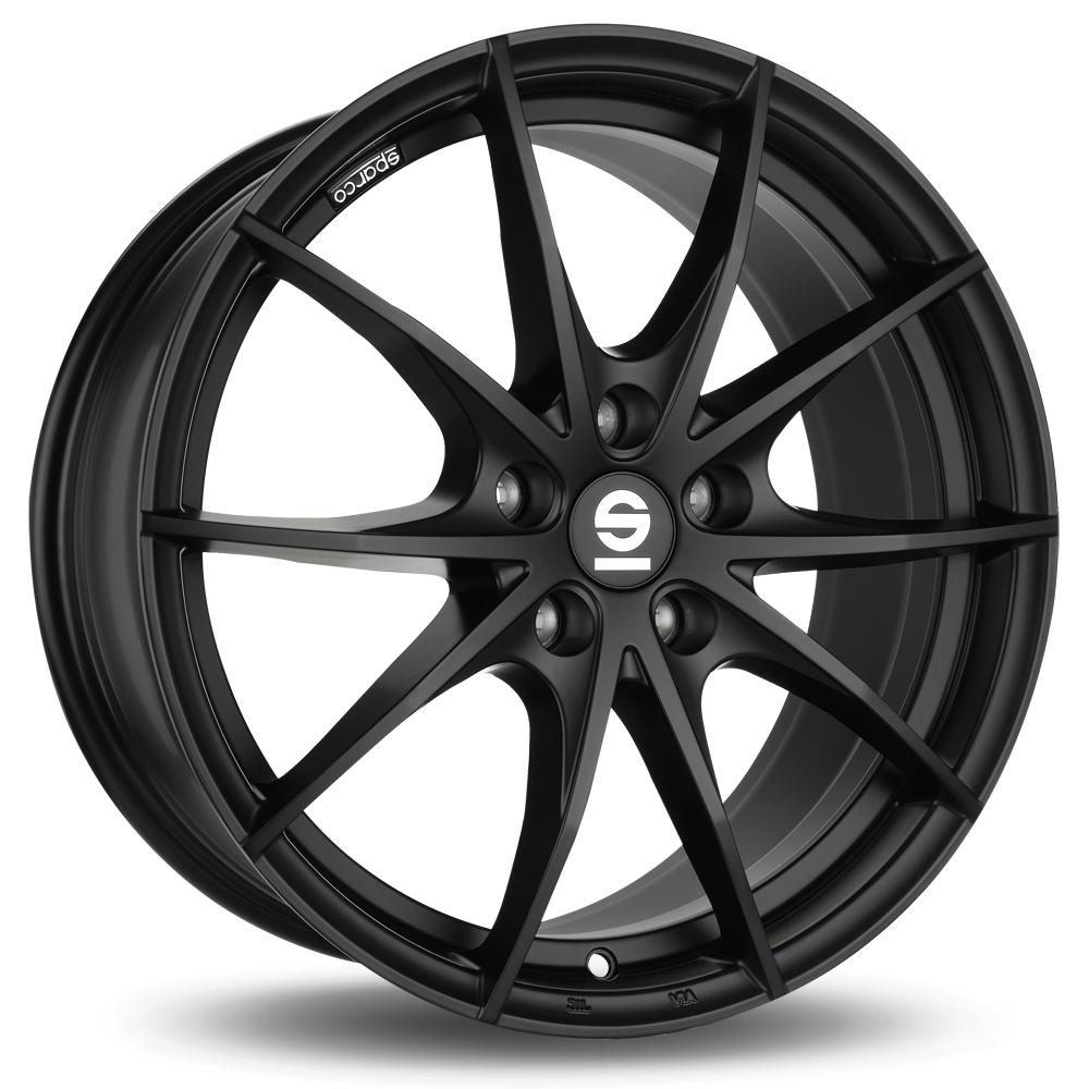 Jante SPARCO TROFEO 7x17 pouces, entraxe 100, déport ET44, couleur NOIR MAT