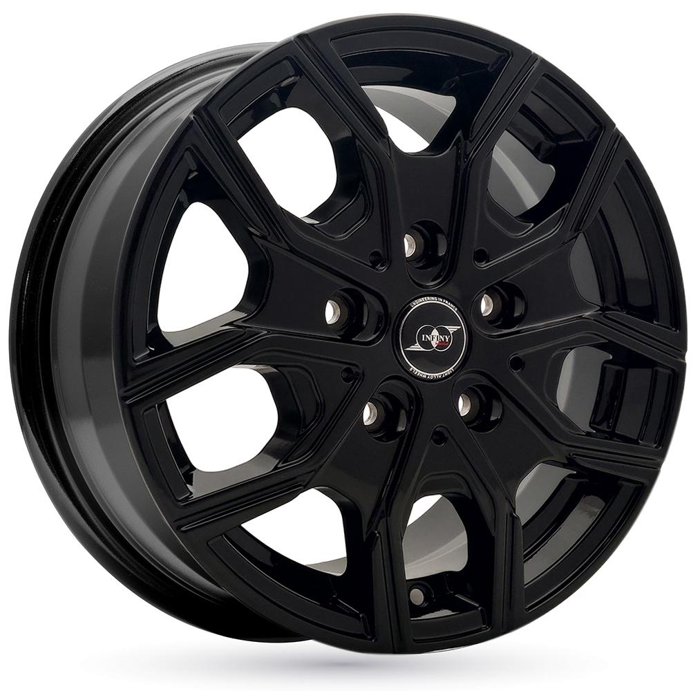 Jante INFINY INDIVIDUAL TX 6.5x16 pouces, entraxe 130, déport ET55, couleur NOIR BRILLANT 