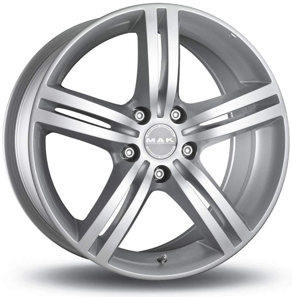 Jante MAK VELOCE 6x15 pouces, entraxe 105, déport ET39, couleur ARGENT