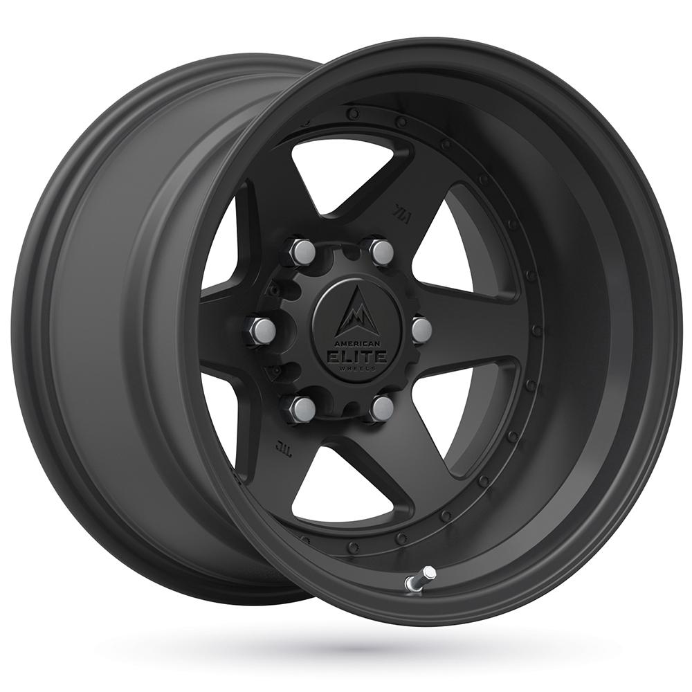 Jante AMERICAN ELITE WHEELS VICTORY 10x15 pouces, entraxe 139.7, déport ET-44, couleur NOIR MAT