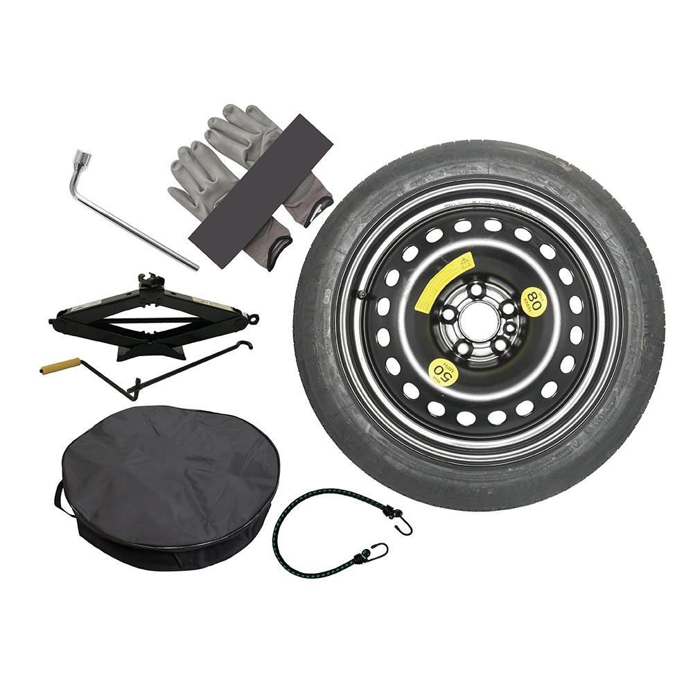 Jante EURASTEEL M5 4x17 pouces, entraxe 120, déport ET10, couleur Jante acier + Pneu 155/70 R17. Dedicated - Taille du kit (jante et pneu) 65x17cm.