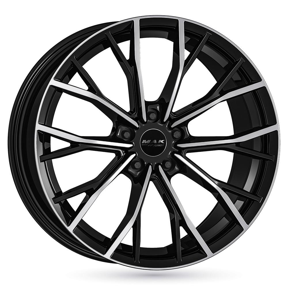 Jante MAK PriME-D-FF 9.5x19 pouces, entraxe 120, déport ET46, couleur NOIR FACE POLIE