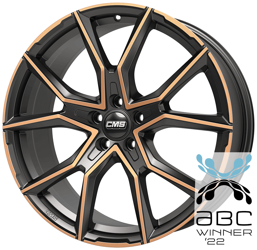 Jante CMS C33 8x18 pouces, entraxe 112, déport ET30, couleur Diamant Noir Cuivre