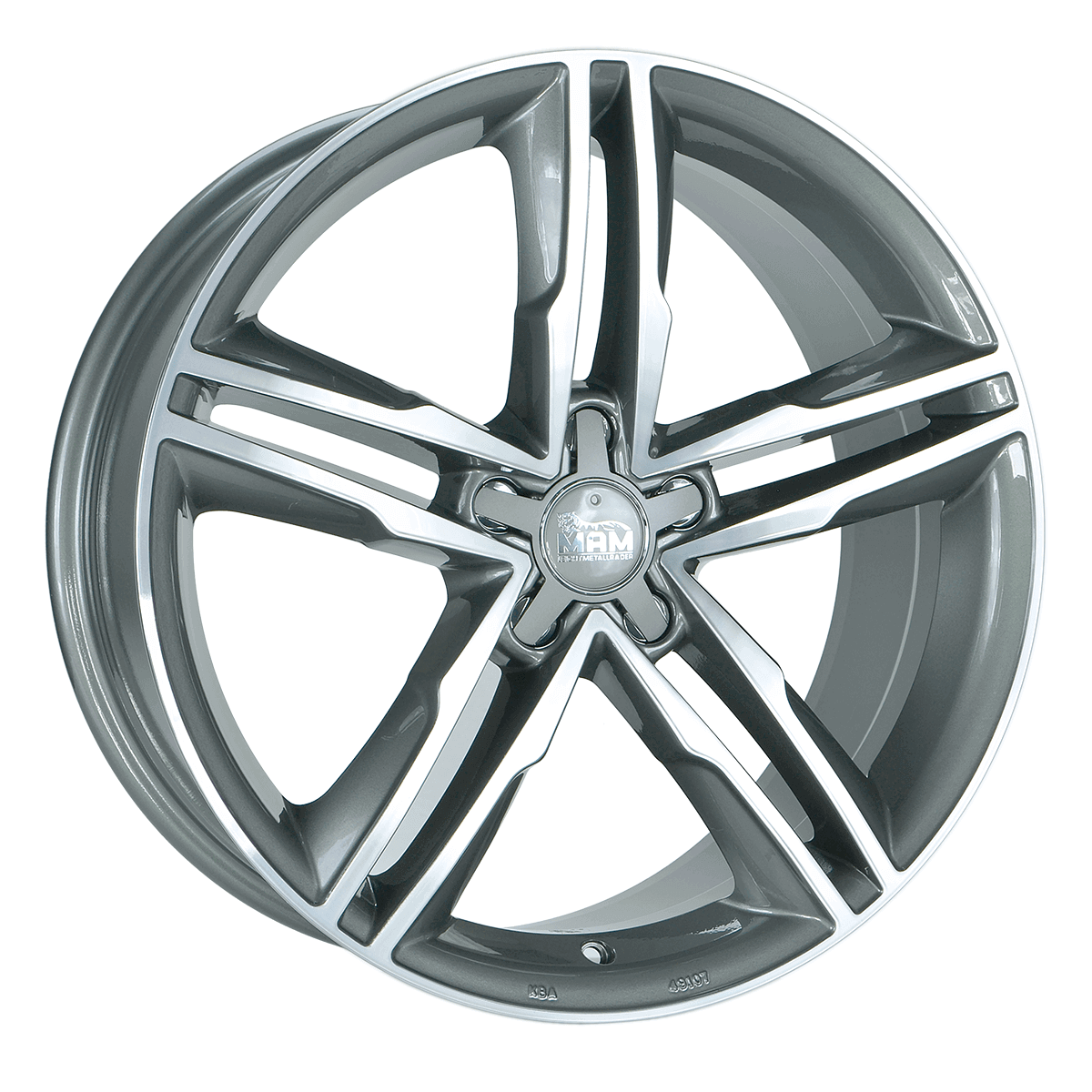 Jante MAM WHEELS A1 8x19 pouces, entraxe 112, déport ET30, couleur PALLADIUM FRONT POLISH
