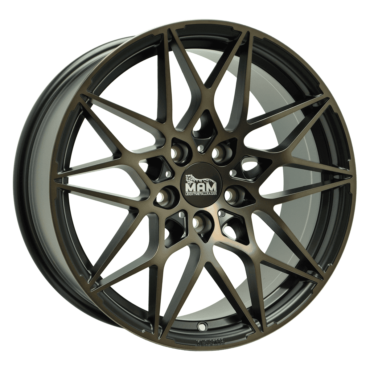 Jante MAM WHEELS B2 8x18 pouces, entraxe 112, déport ET30, couleur MATT BLACK BRONZE