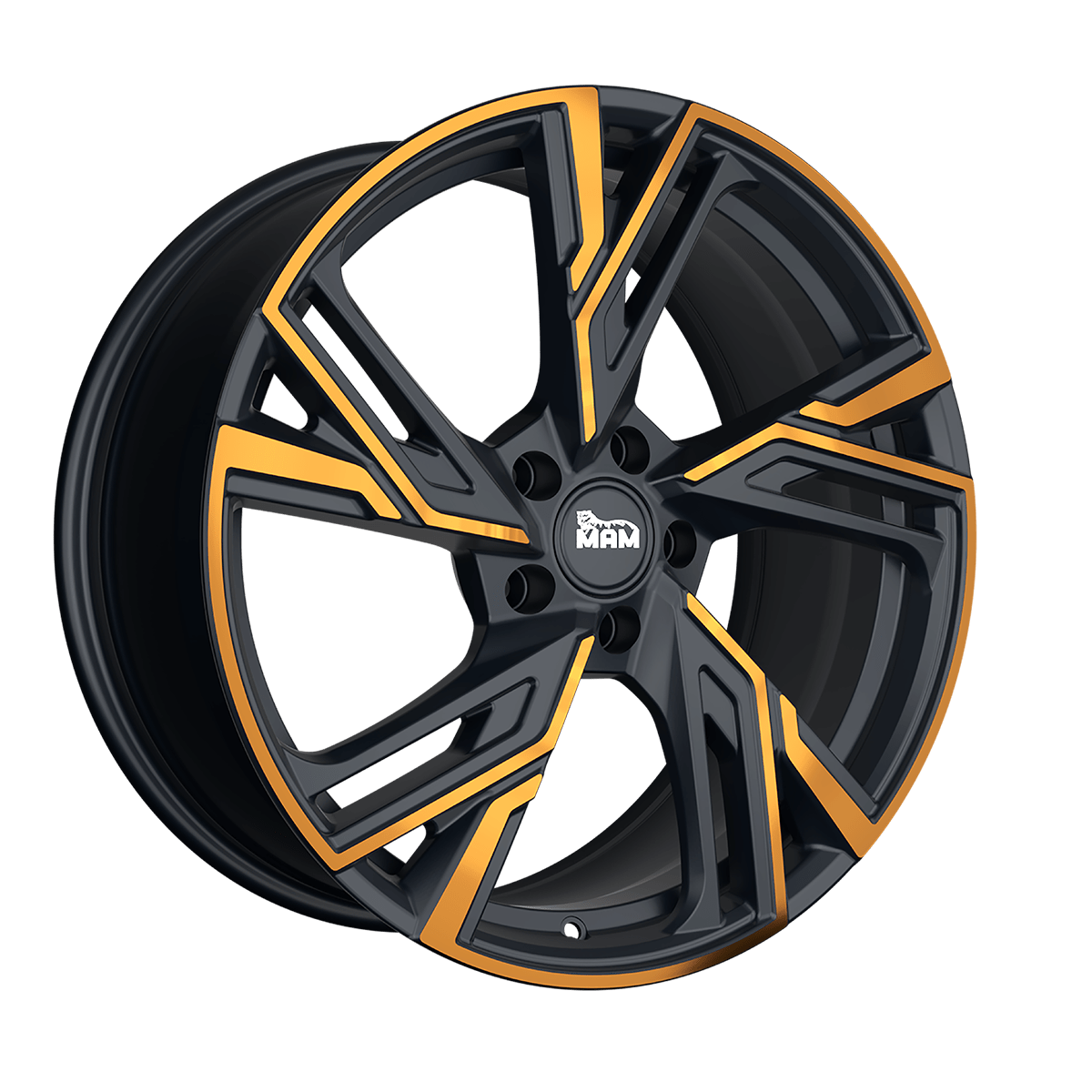 Jante MAM WHEELS RS5 8x18 pouces, entraxe 120, déport ET35, couleur MATT BLACK FRONT COPPER