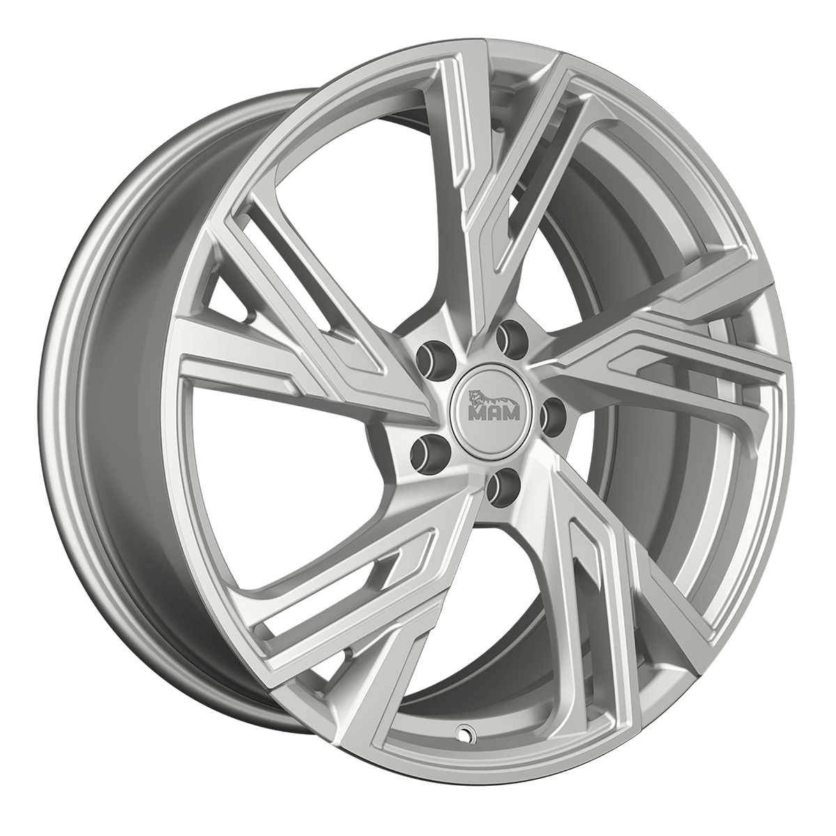 Jante MAM WHEELS RS5 7x16 pouces, entraxe 114.3, déport ET38, couleur SILVER PAINTED