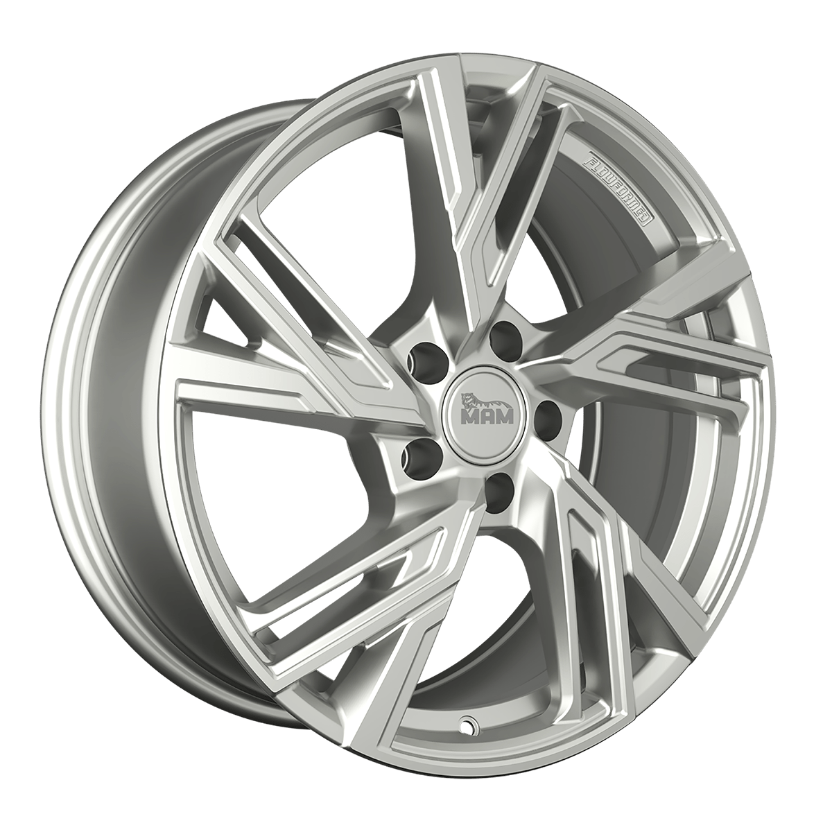 Jante MAM WHEELS RS5 8x18 pouces, entraxe 120, déport ET35, couleur SILVER PAINTED