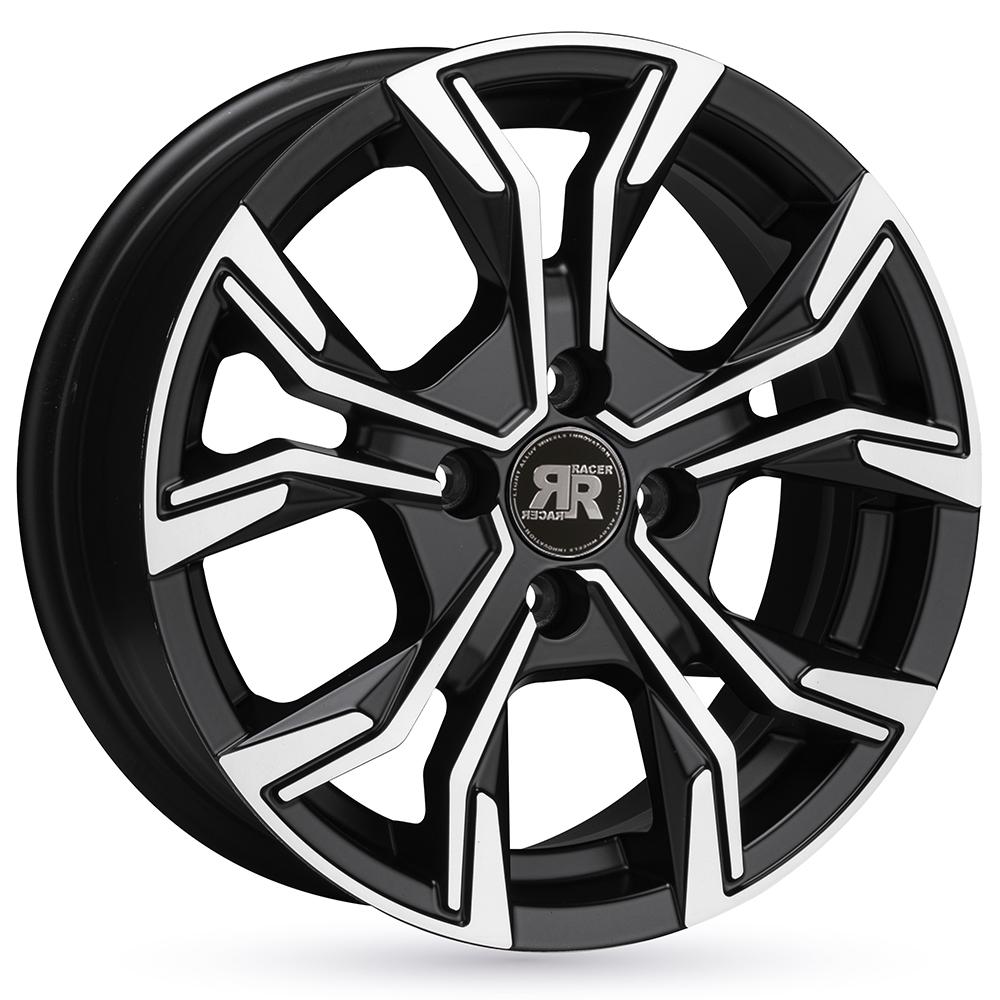 Jante RACER CARVER 7.5x18 pouces, entraxe 112, déport ET44, couleur NOIR BRILLANT FACE POLIE