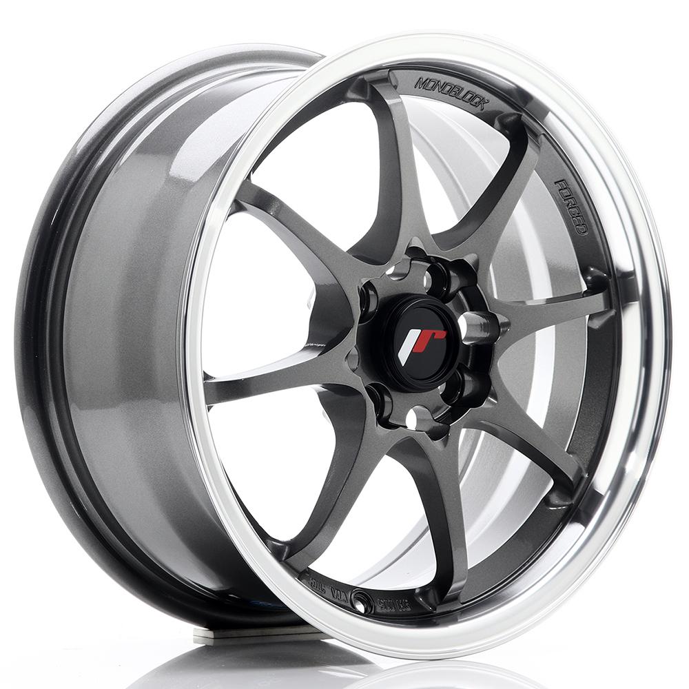 Jante JAPAN RACING JR5 7x16 pouces, entraxe 108, déport ET30, couleur GRIS BORD POLI