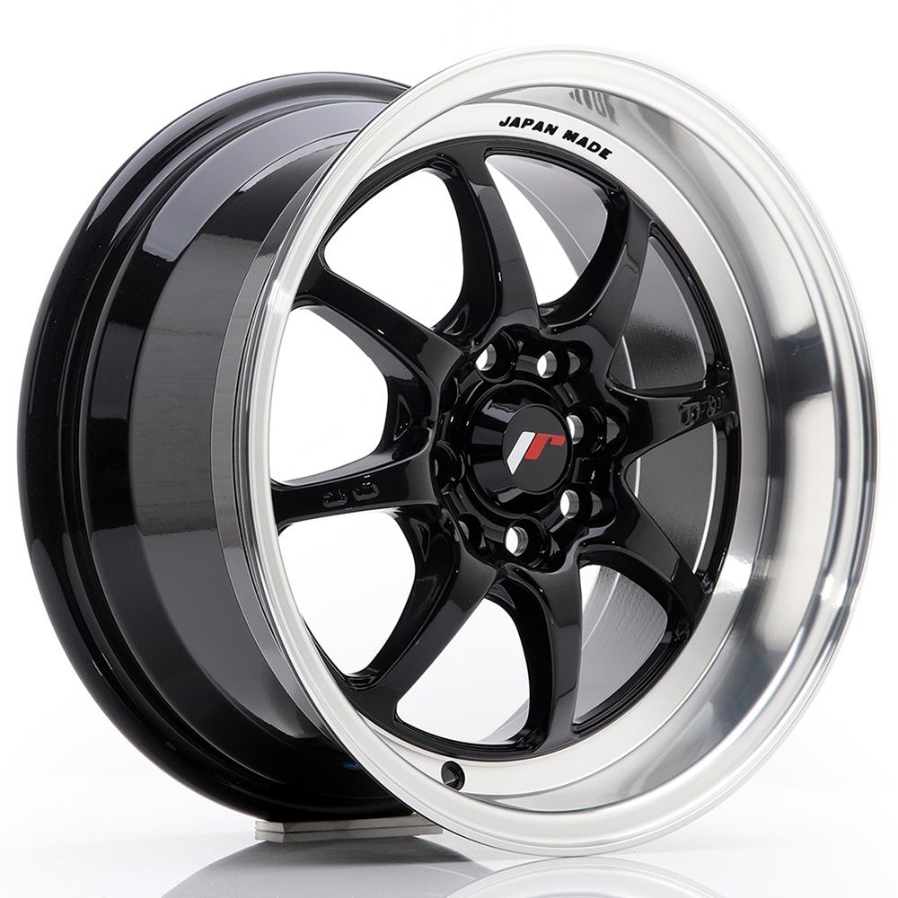 Jante JAPAN RACING TF2 7x15 pouces, entraxe 108, déport ET30, couleur NOIR BRILLANT