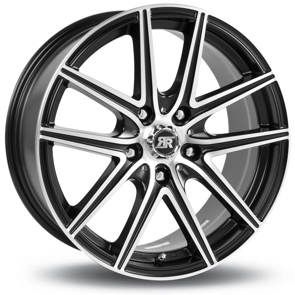 Jante RACER HORNET 7x16 pouces, entraxe 112, déport ET42, couleur NOIR SATIN FACE POLIE