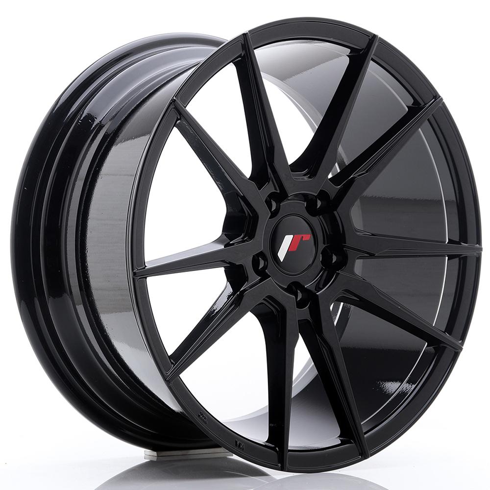 Jante JAPAN RACING JR21 8x18 pouces, entraxe 100, déport ET40, couleur NOIR BRILLANT