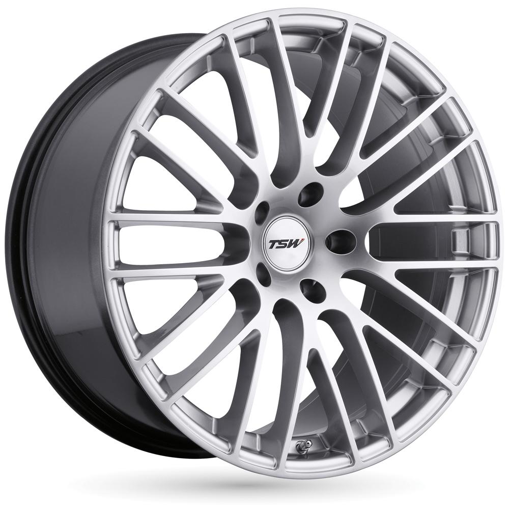 Jante TSW MAX 8x17 pouces, entraxe 120, déport ET35, couleur ARGENT