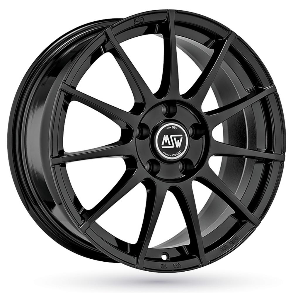 Jante MSW MSW85 6.5x16 pouces, entraxe 108, déport ET25, couleur NOIR BRILLANT