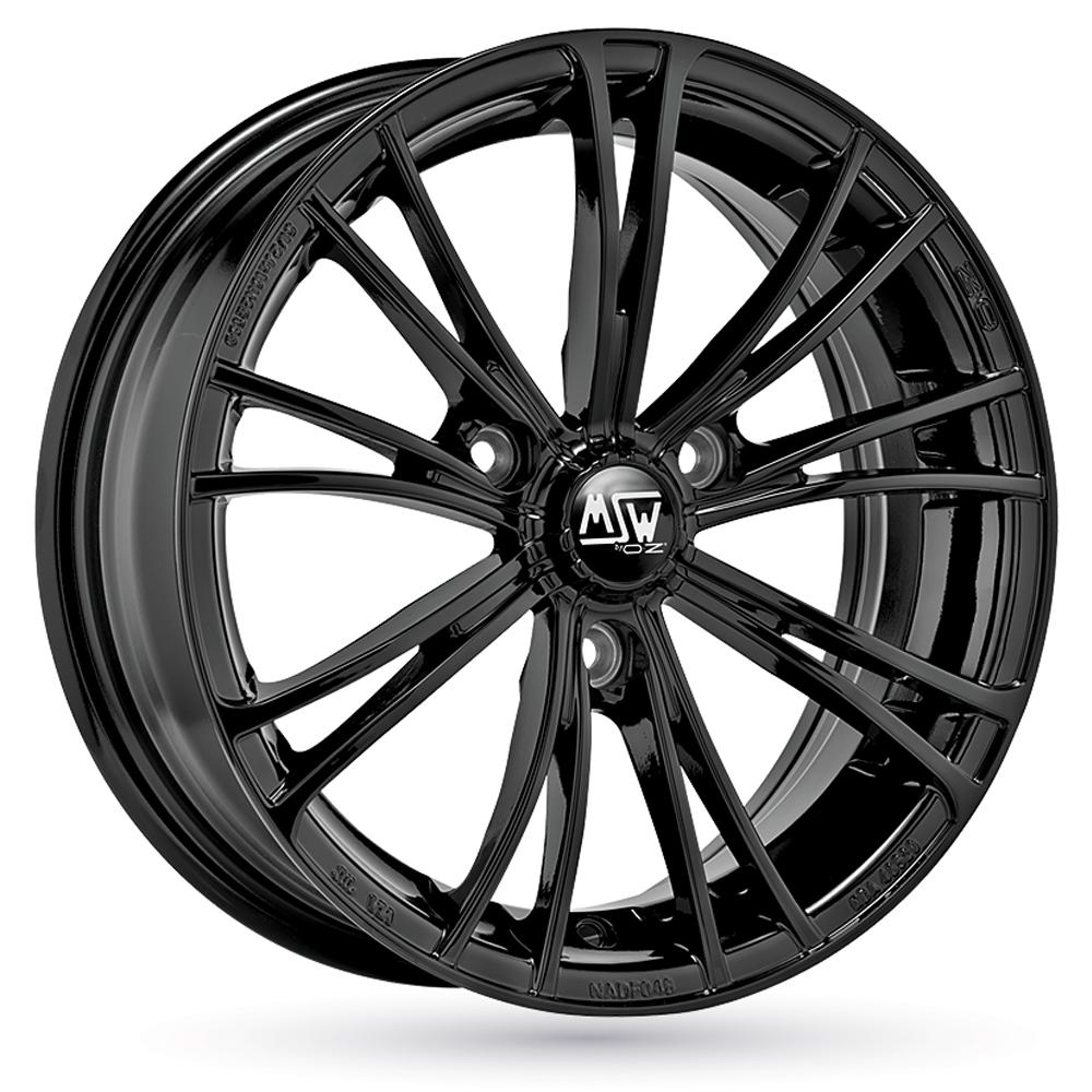 Jante MSW MSWX2 6.5x15 pouces, entraxe 112, déport ET30, couleur NOIR BRILLANT
